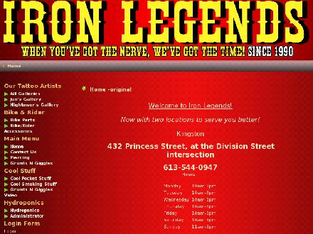 Iron Legends Tattoo And Body Piercing (613-544-0947) - http: Website 
